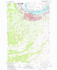 1977 Map of The Dalles South, Wasco County, OR — High-Res | Pastmaps
